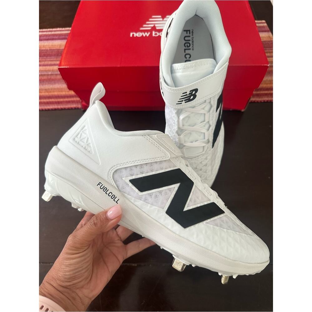 New Balance White Black Baseball Cleats - FuelCell 4040 NIB - Picture 9 of 13